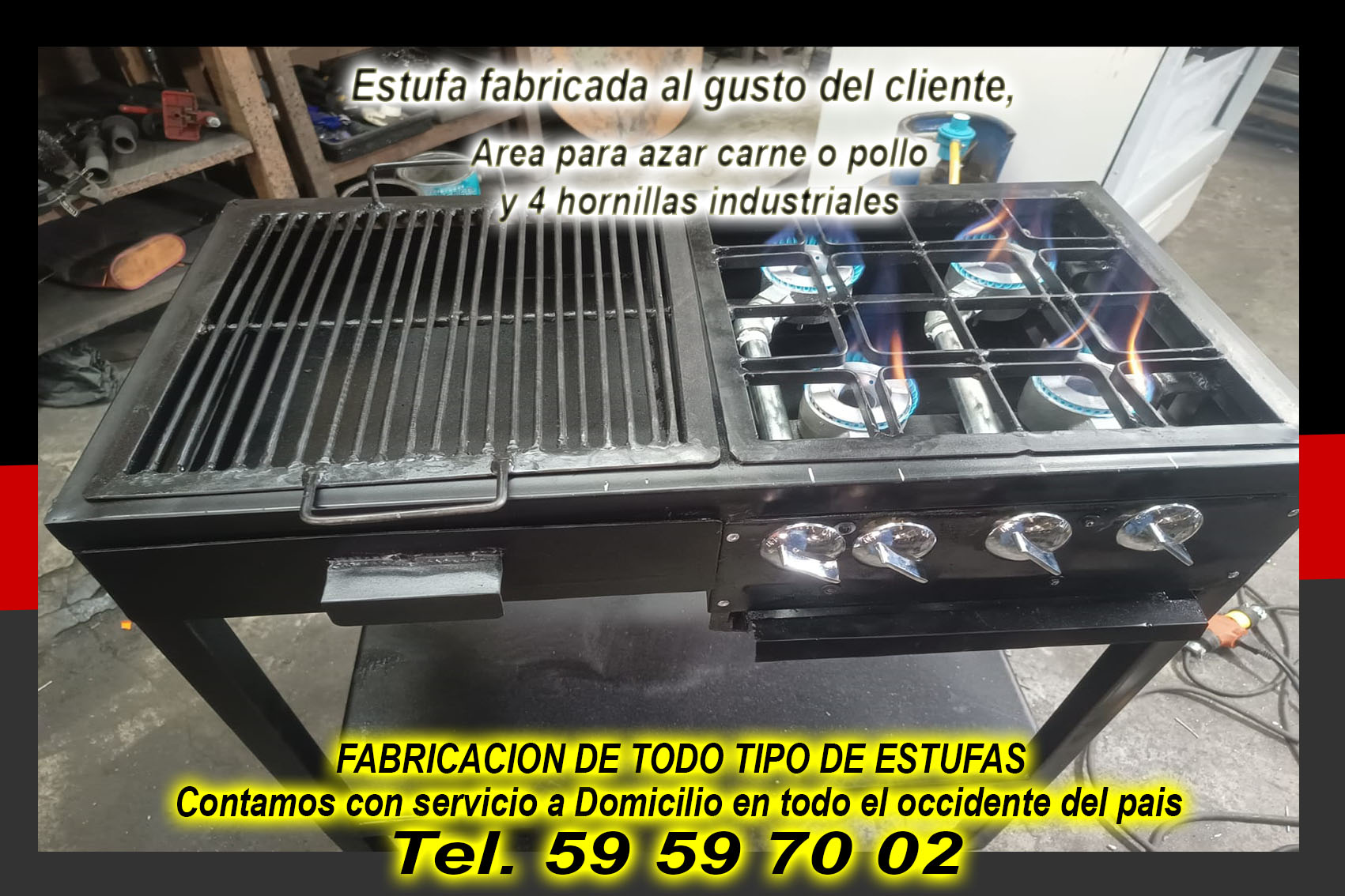 fabricamos todo tipo de estufas, segun el gusto del cliente